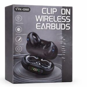 YYK-092 Clip-On Wireless Earbuds Bluetooth 5.3 Open Ear Headphones